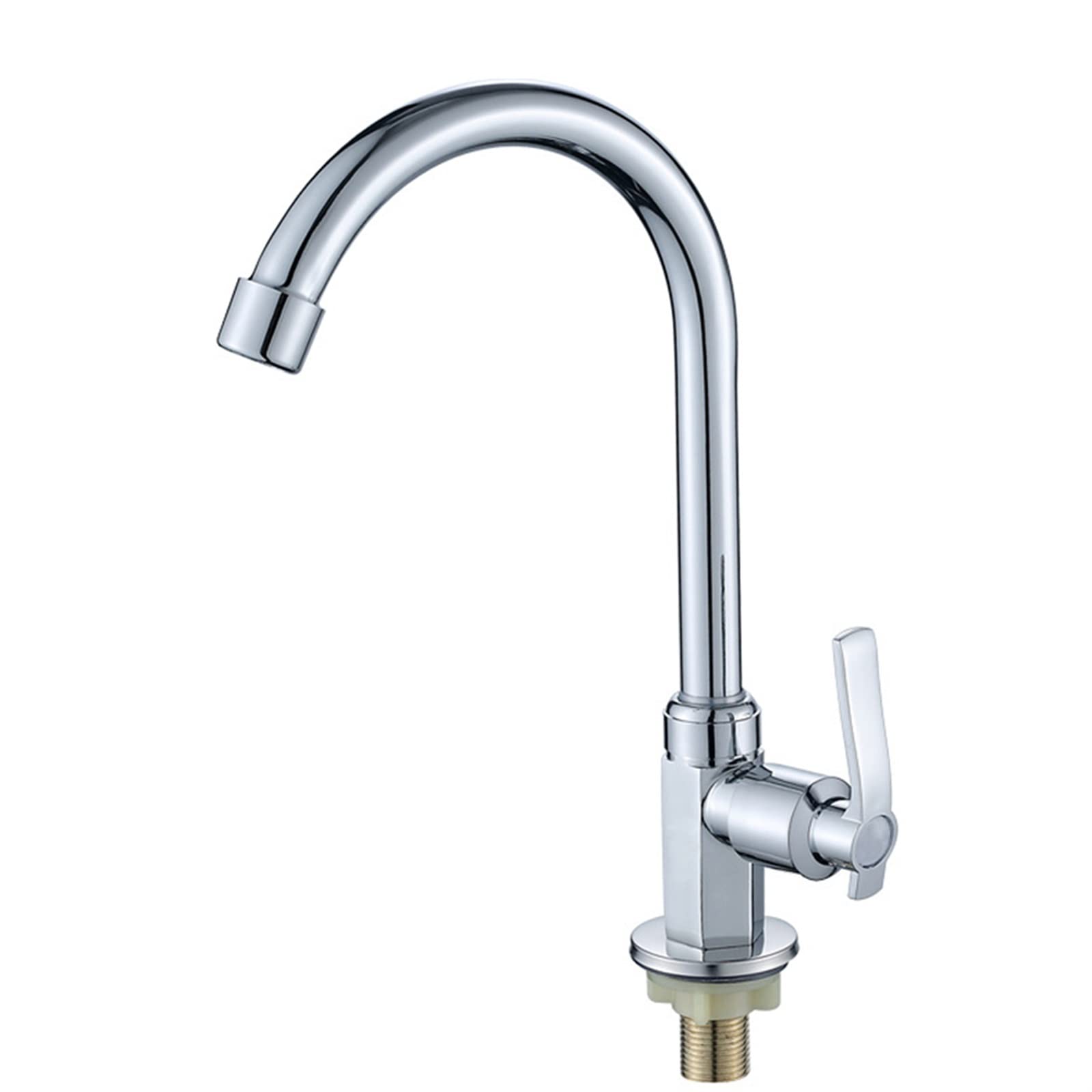 Grifos de cocina de caño giratorio monomando para agua fría de baño