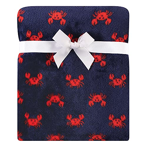 Image of Hudson Baby Unisex Baby Plush Blanket with Security Blanket, Crab, One Size