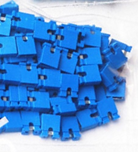 2.54mm Standard Computer Jumper Caps 100pack - Blue by CorpCo