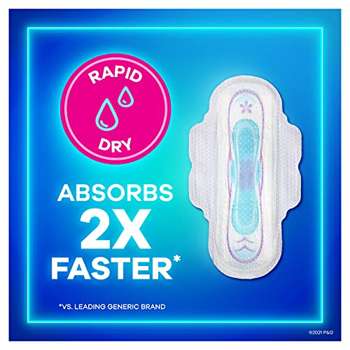 Image of Always Ultra Thin Pads Size 3 Extra Long Super Absorbency Unscented with Wings, 38 Count(Pack of 2)