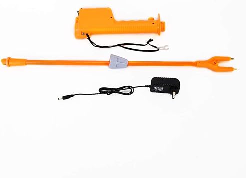 Livestock Prod, Electric Prod Hot Shock Cattle Prod Stick with Battery, Rechargeable Electric Livestock Prod for Cow Pig Goats and More 21.6in