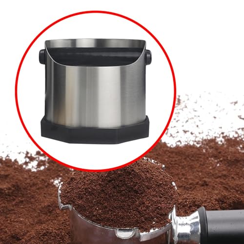Caja de posos de café para cafetera espresso en acero inoxidable plata 5