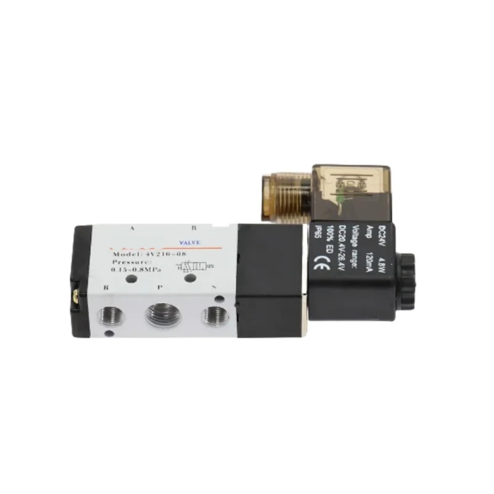 Válvula solenoide 4V310-10 de 2 posiciones y 5 vías con rosca de 3/8PT y bobina de CA 110V