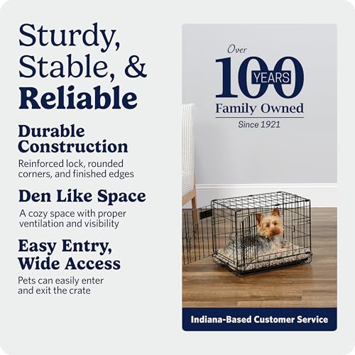 Image of MidWest Homes for Pets 18-Inch iCrate for Tiny Breeds, Up to 10 lbs, Double Door Folding Dog Crate with Divider Panel, Leak-Proof Tray & Secure Latches, Portable, Durable & Easy to Assemble