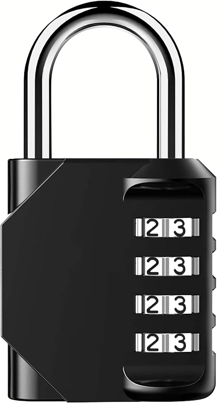 Flash Deals - 60% OFF Combination Lock,4 Digit Resettable Weatherproof Combination Padlock,for School Gym Locker, Sports Locker, Fence, Toolbox, Gate, Case, Hasp Storage
