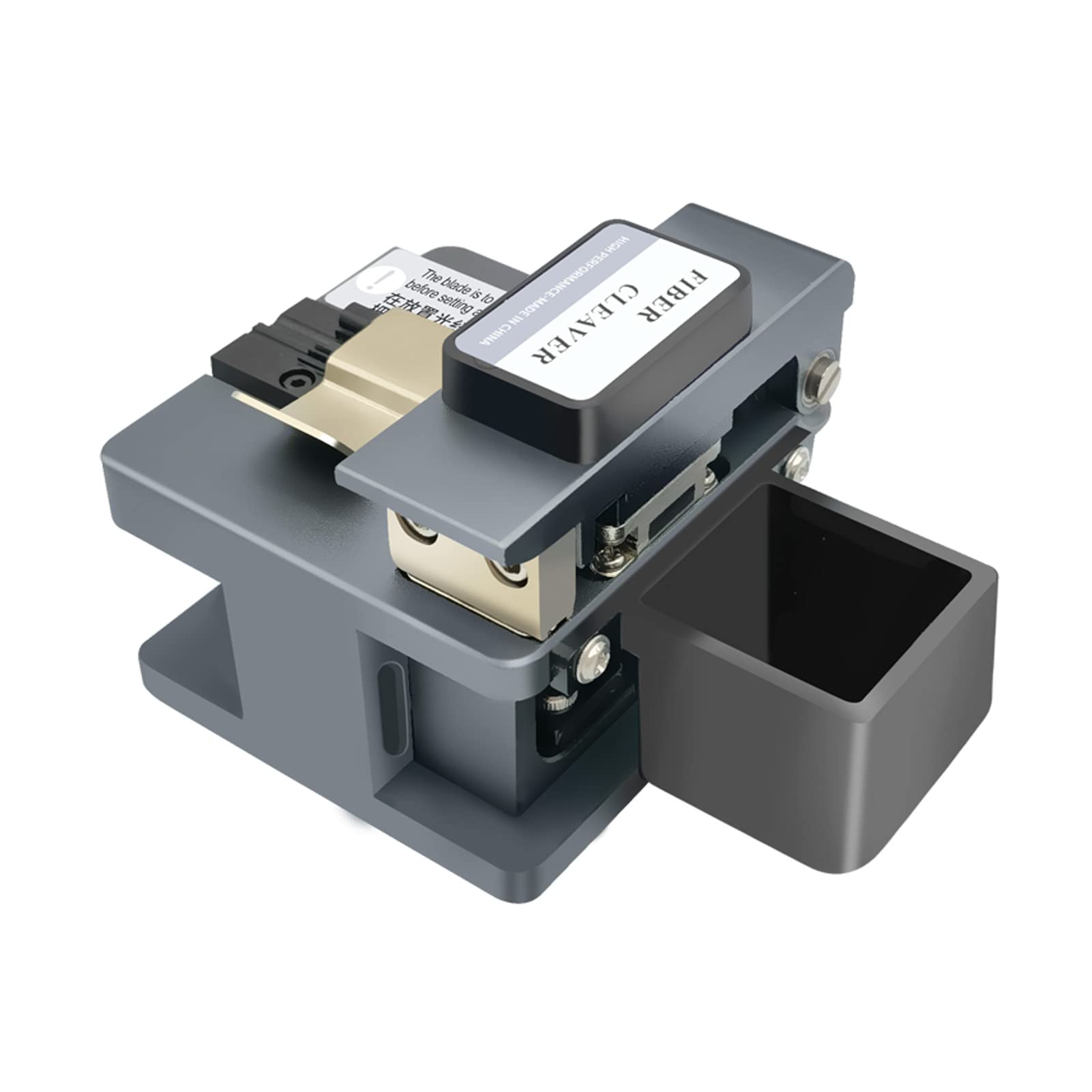 – Fiber Cleaver, Good Accuracy Automatic Return Knife Non Breaking Design with Rubber Press Pad & Waste Storage Box for Single co re Quartz Optical Fiber 0.25mm 0.9mm 0.3mm