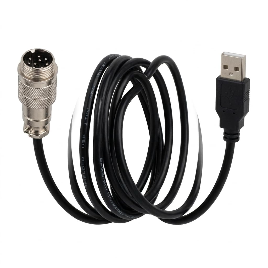 USB Male to DIN 9-Pin DIN9 Male Data Cable for Thrustmaster TH8A TSSH MOD+Handbrake Computerized Inline Cable 1.8 Meters