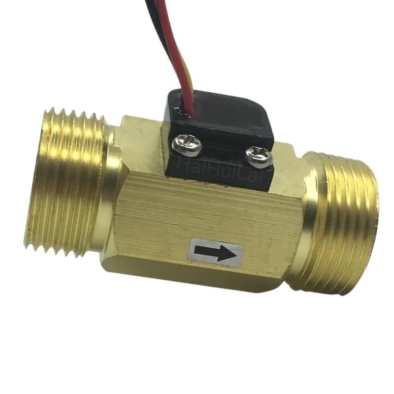Flow Sensor Meter Digital Pipeline Water Flow DN20 Copper Brass Flow Sensor Thread Water Meter(24Vdc)