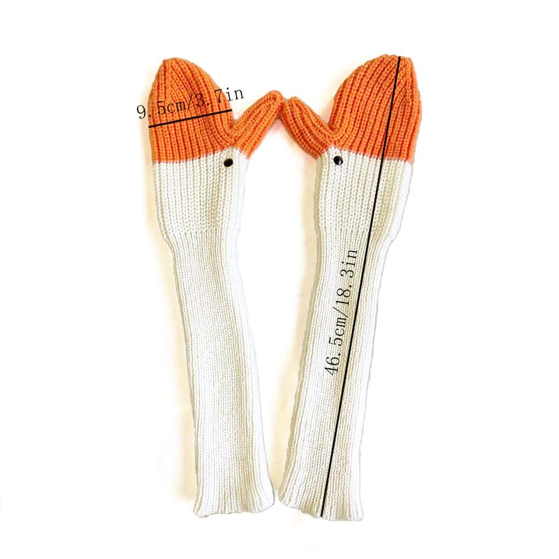 SHIDXIB 1Pairs/2pcs Cute Elastic 3D Swan Knit Mittens Durable Warm Glove for Autumn Winter Unisex Stylish and Comfortable