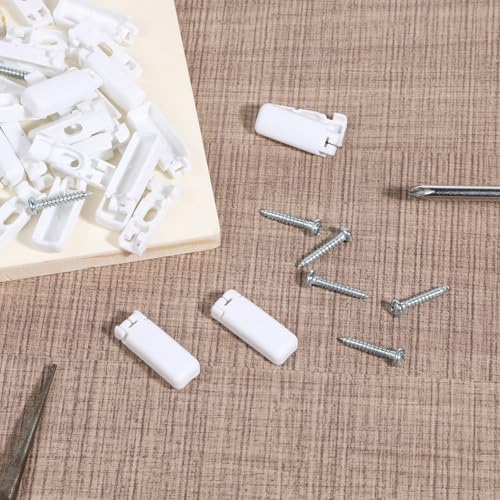 16 Stück Plissee Ersatzteile Set, Universal Plissee Zum Bohren Plissees Halterung Klemmträger Plissees Kunststoff PlisseeErsatzteile, Spannschuhe Für PlisseesKlemmträger Zubehör Für Klebeträger