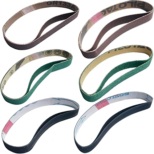 12 Pcs 1/2" X 12" Replacement Sharpening Belt Kit For Work Sharp Knife & Tool Sharpener (Wskts & Wskts-Kt) -2 Belts Each Of 80/120/240/400/1000/1200 Grits #TOP5