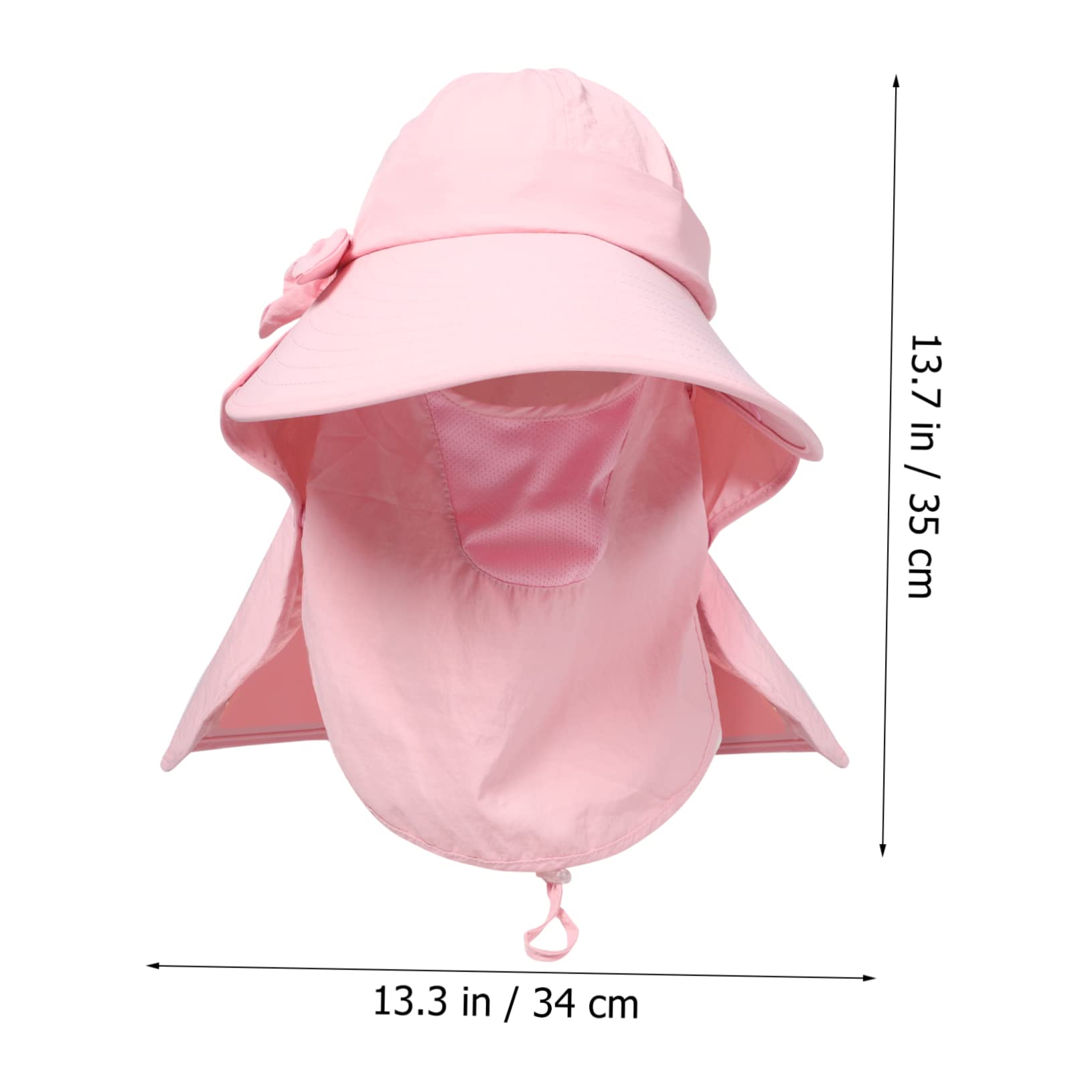 Sombrero para el Sol Aire Gorros para Mujer Sombrero Ancho de Senderismo Tapa Lumin Light Pescador de máscara diseñado con máscara Nylon Rosa