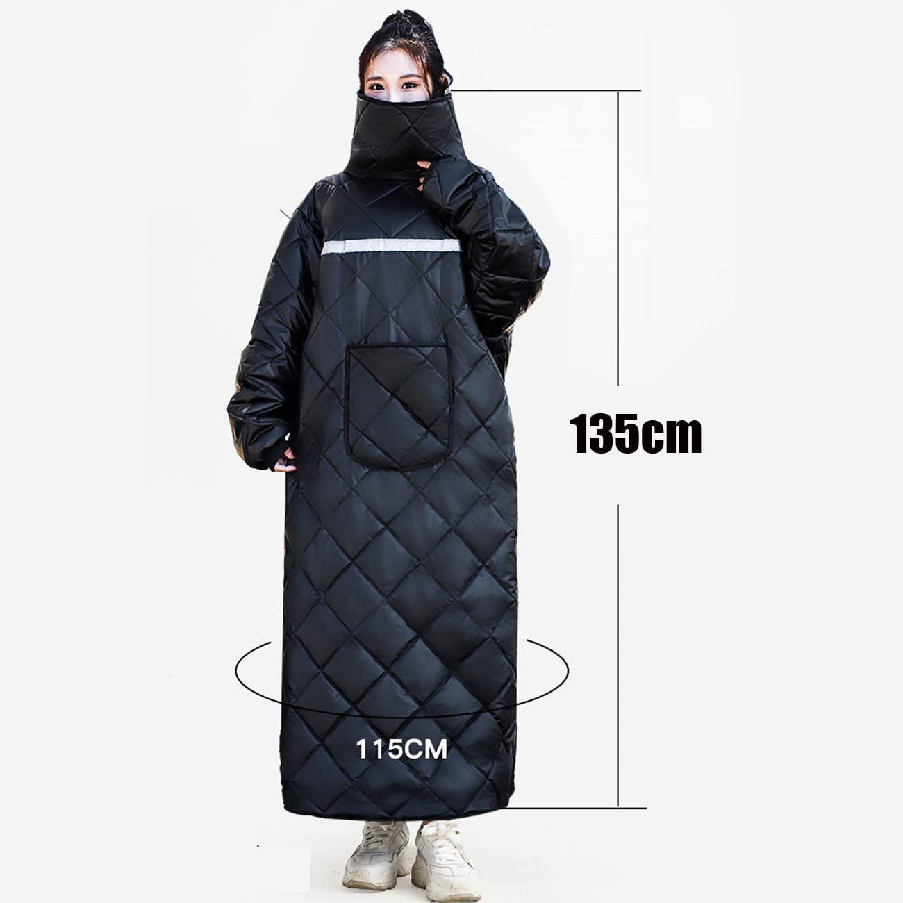 Manta cálida y Resistente al Viento para Silla de Ruedas, Impermeable, con Forro Polar, Universal para sillas de Ruedas manuales y eléctricas, Scooters de Movilidad y Scooters eléc