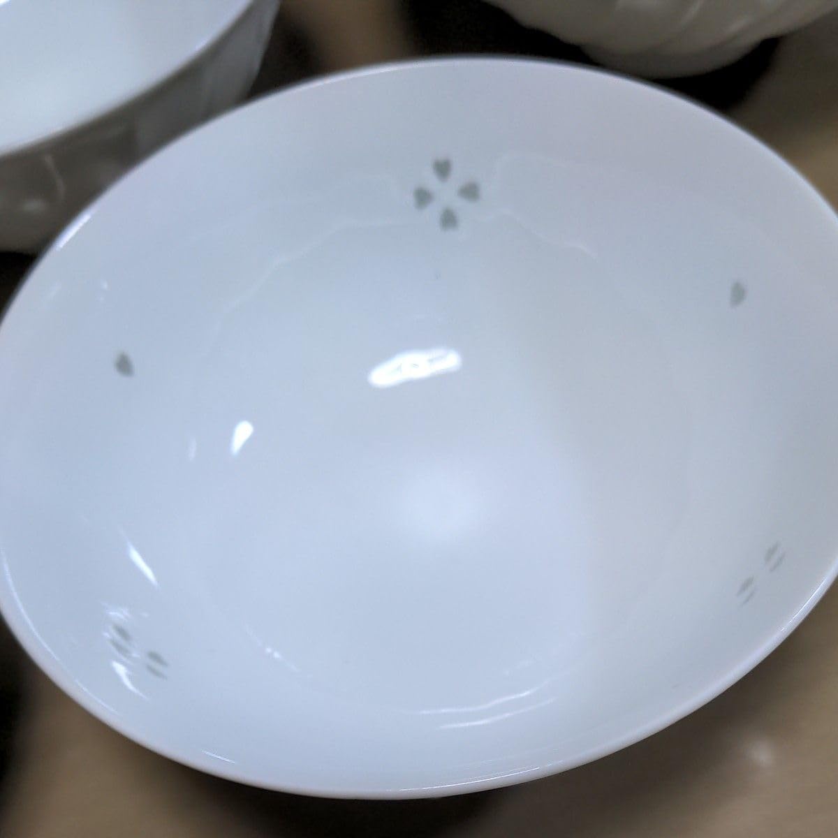 Amazon.co.jp: 有田焼 春峰窯 蛍手技法 飯碗5膳揃い ホワイト 白磁