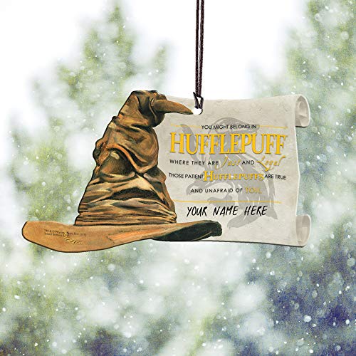 Trend Setters Harry Potter Sorting Hat - Hufflepuff Personalized - Shaped Acrylic Hanging Print Accessory With Hogwarts House Quote Poem #TOP3