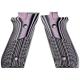 StonerCNC Half Checker G10 Grips Will Fit Taurus® PT92 PT 92 with Decocker (Lavender Black)