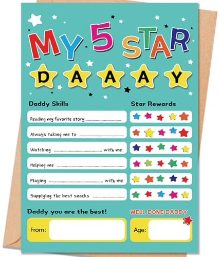uugtcard Funny Fathers Day Card Gift for Dad, Father's Day Card from Kids