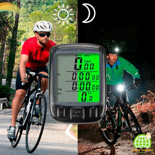 Ciclocomputador Velocimetro Para Ciclismo Com Visor Digital Luz Noturna Mundo Compras