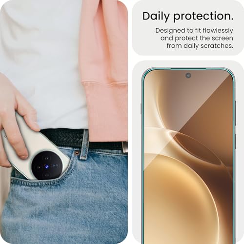 Image of ArmourPro Tempered Glass for Vivo X300 Pro with Back Clear Membrane Guard, Edge to Edge Screen Protector, Anti-Bubble, Anti-Fingerprint, Oil Resistant, Installation Kit | Black