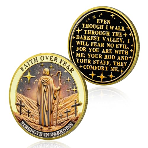 Power of Faith - Moneda de desafío cristiano, regalos religiosos para hombres y mujeres