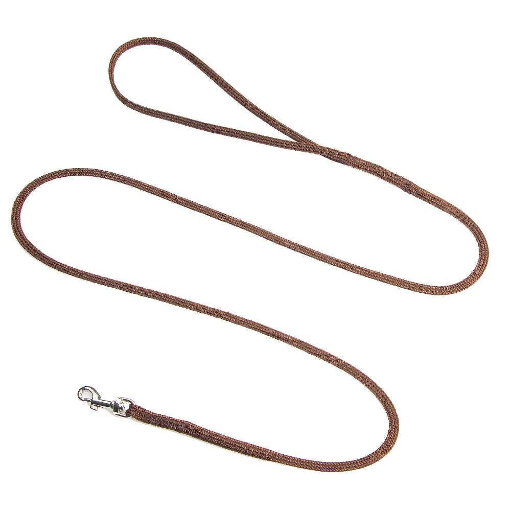 Mendota Pet Petite Snap Leash (Nylon) - Dog Lead - Made in The USA - Brown, 1/8 in x 72 in (Fine)
