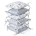 protector cuna chichonera 6 almohadas - parachoques bebe chichoneras 30 x 30 cm (gris, 6 almohadas 30 x 30 cm)