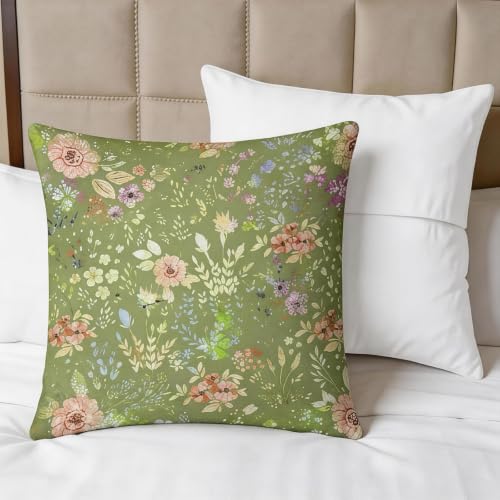 Housse de couette 90x190 cm finitions soignées et microfibre premium, parure lit motif floral