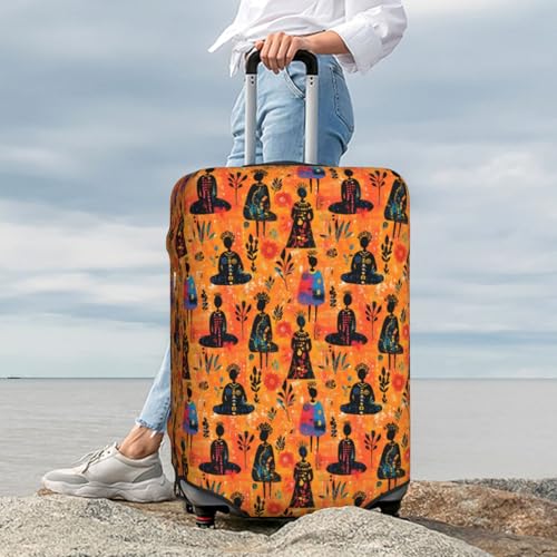 Luggage Cover - Retro Woman Pattern Print Travel Suitcase Covers For Luggage, High Elasticity Suit Case Cover Protector Fits 18-32 Inch 7