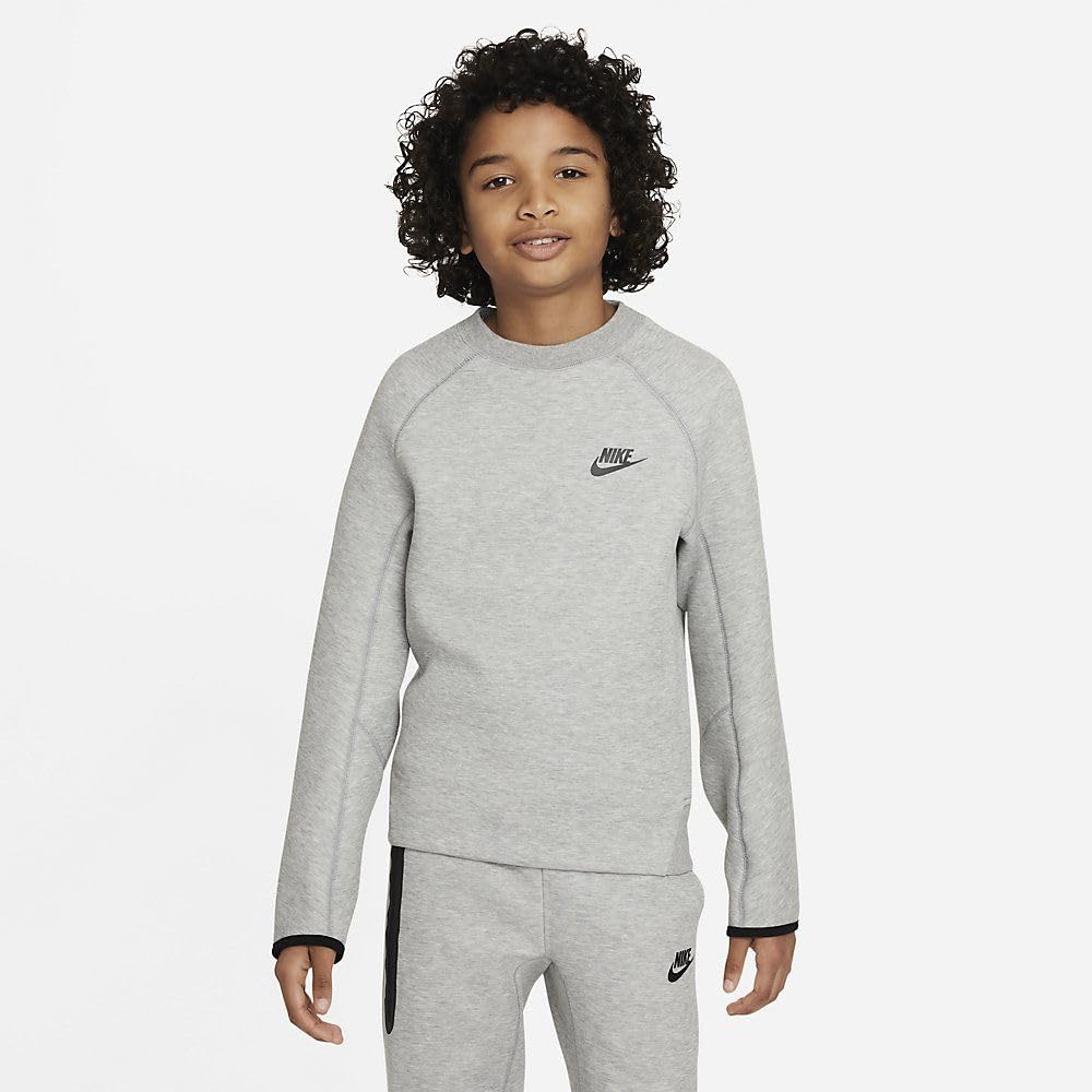 Nike B NSW Tech FLC Crew Felpa con Cappuccio Bambini e Ragazzi
