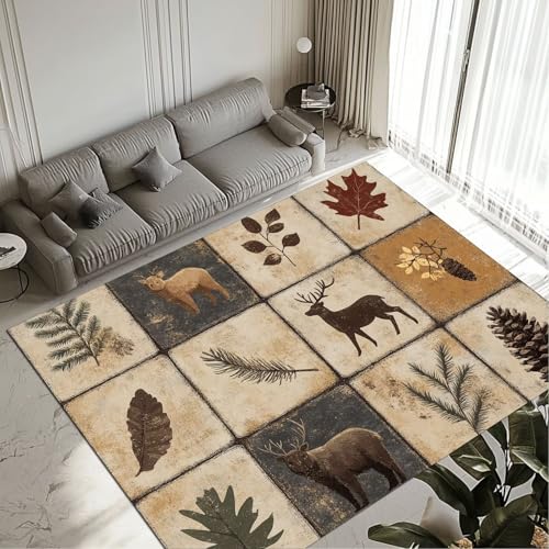 Tapis lavable rug marron antidérapant et imperméable 70x140