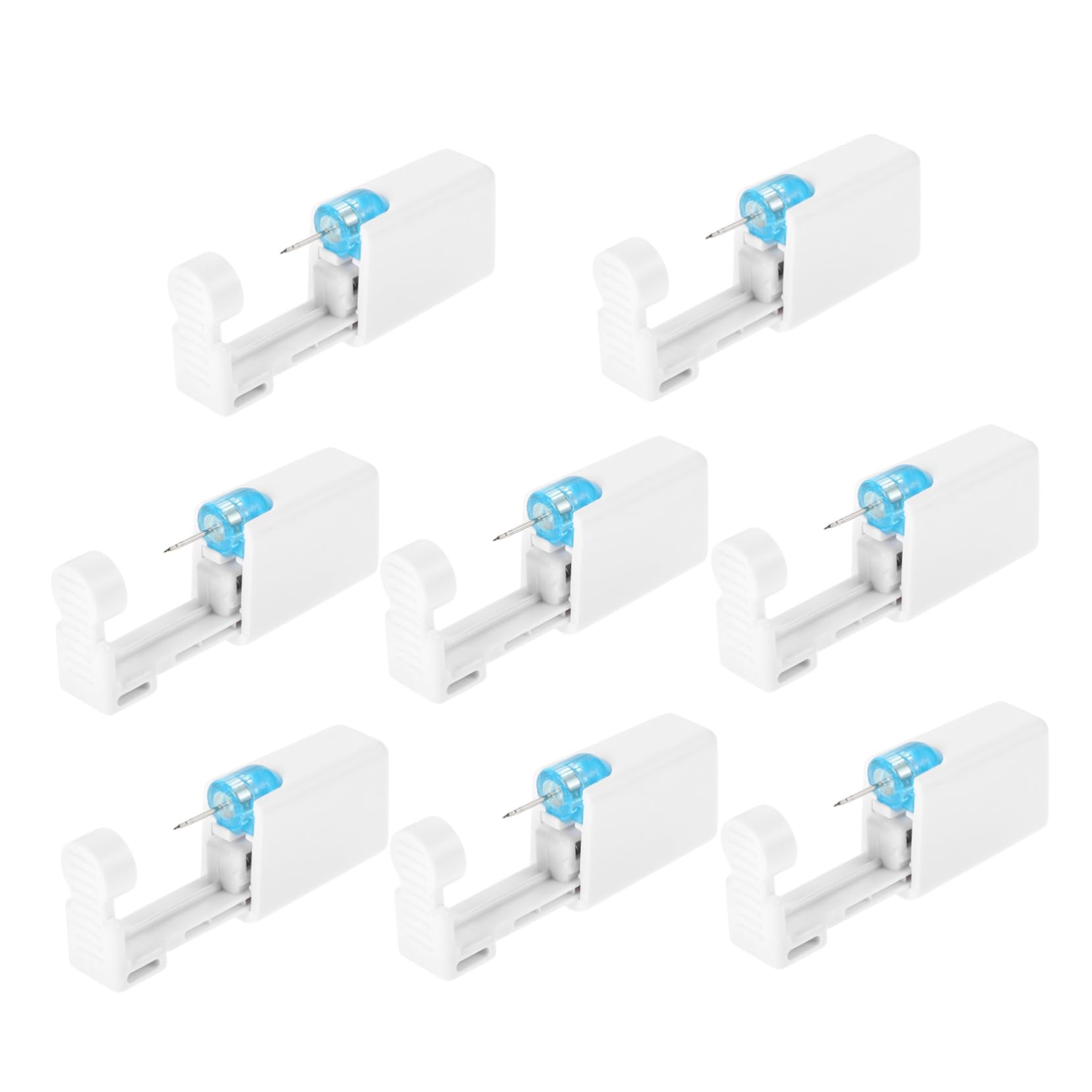 FOMIYES Automatic Ear Piercing System 8pcs Stainless Steel Earring Connectors for Painless Piercing