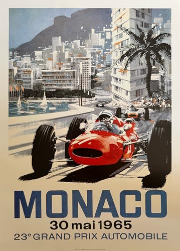 Affiche Monaco Grand Prix 1965 par Turner en format 50x70cm pour salon