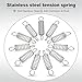 YbZHpy 20Pcs 304 Stainless Steel Tension Spring, 0.5mm Wire Diameter, 5mm OD, 45-60mm Length, Heavy Duty Small Industrial Spring for Machinery Applications,0.5 * 5 * 50 20pcs