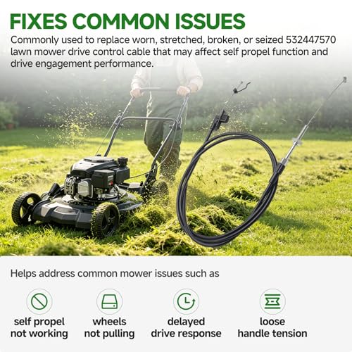 Anvpkun 532447570 Drive Control Cable Compatible with Craftsman Husqvarna 21" 22" Self Propelled Walk-Behind Lawn Mowers Model 917290800 917370440-917370448 by Anvpkun - Image 6