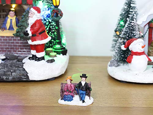 Toyland® Mini Resin Christmas Collectible Ornament - Village Scene Accessories - Xmas Figures (Couple & No Baby 2 Inch) - Image 2
