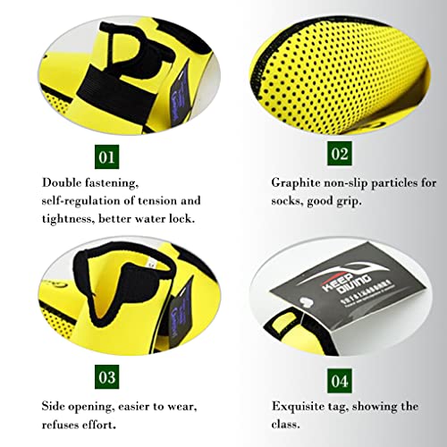 CUDDIKAJI Keep Diving DS-102 3MM Meias de mergulho de neoprene para meninos e meninas antiderrapante