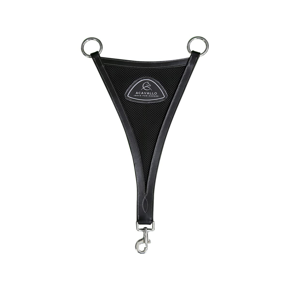 Acavallo Martingalgabel Kalbsleder geschlossen, Größe:Warmblut, Farbe:schwarz