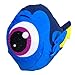 Whitehouse Dory 25cm en Peluche de Disney Finding Dory et Finding Demo, Peluche pour Enfant, Fille et garçon, Bleu