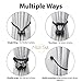 NazTur Magnetic Curtain Tiebacks- Upgrade 2022 with a Thicker Twist Rope & Strong Magnet Tieback Window Treatment Holdbacks Draperies Holders Decorative Drape Handmade Tie Back (Black, 4)