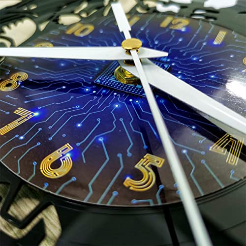 Vinyle horloge murale Tea Time art noir 12 pouces lumineuse - 8