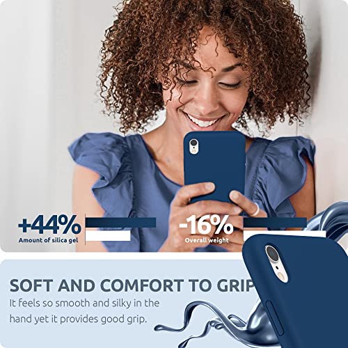 Surphy Compatible With Iphone Xr Case, Thickened Liquid Silicone Phone Case (With Microfiber Lining) For Iphone Xr 6.1 Inches, Blue Horizon #TOP5