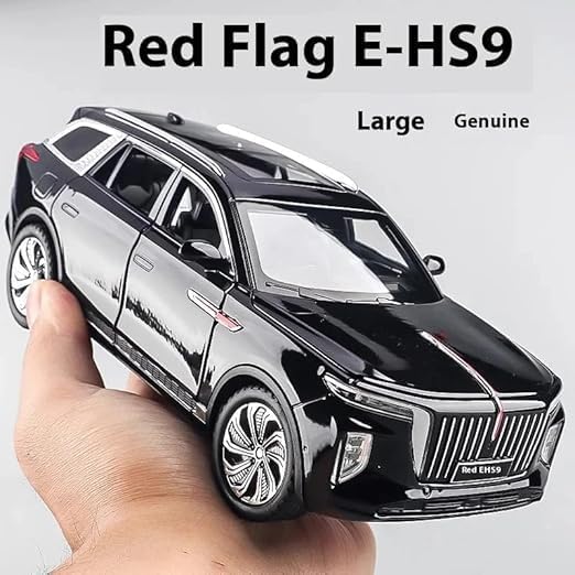 Image of 1:24 Scale Diecast Red Flag HONGQI-H9 Alloy Car Model � Officially Authorized Metal Model SUV with Openable Doors & Pull Back Action � Collectible Toy Car for Kids & Adults?Colors as Per Stock ?