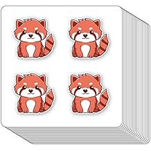 Red Panda Stickers 1in for Scrapbooking, Arts, Craft, Kids DIY, Calendars Journals 80-Pack
