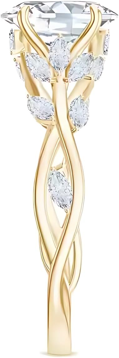 1-3 Carat Center Oval Cut Moissanite Engagement Ring for Women, 10K 14K 18K Solid Gold Moissanite Wedding Ring Promise Bride Band Engraved Name Jewelry Gift for Anniversary Valentine's Day