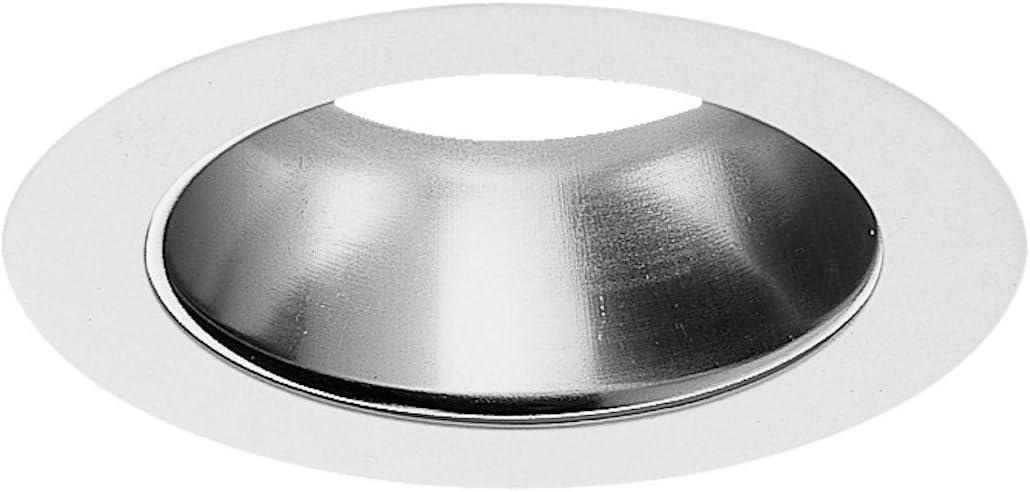 NICOR Lighting 4 in. White Specular Recessed Cone Trim (19504)