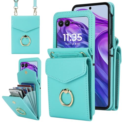 Étui Motorola Razr Plus 2025 anti-piratage RFID avec fente de rangement pour cartes