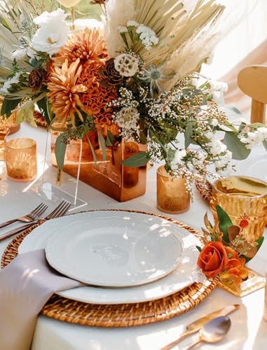 Fleurs artificielles de table orange brûlé, le coffret idéal pour anniversaire