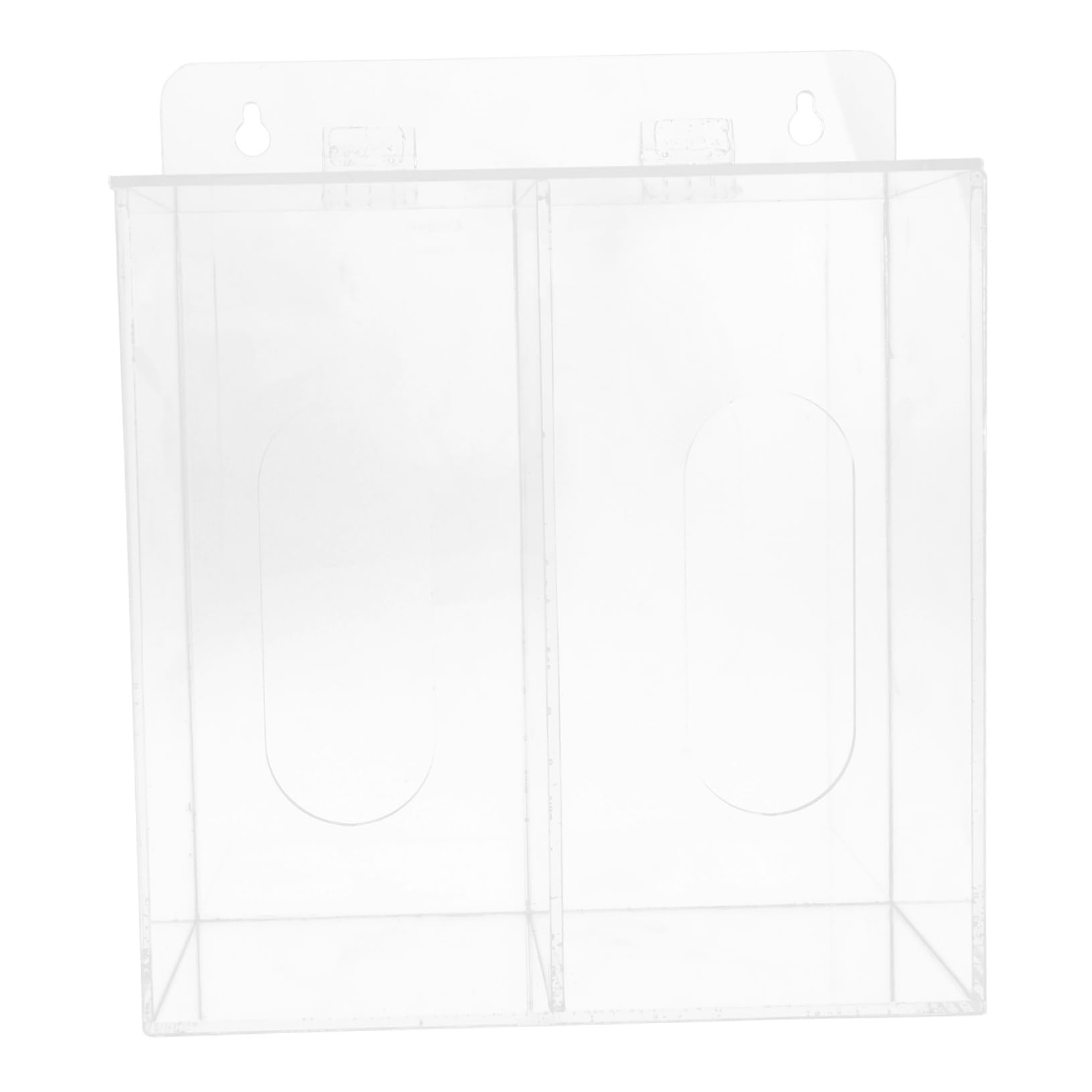 Dispenser per Guanti in Acrilico Trasparente da Parete con Due Scomparti, Design Salvaspazio per Mascherine e Guanti in Laboratori Professionali