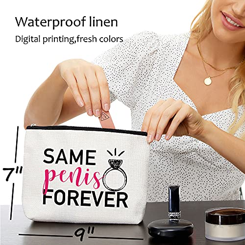 Blue Leaves Fun Bridal Shower Gifts,Fun Engagement Gifts,Bridal Shower Gifts for Bride,Bachelorette Party Gifts- Toiletry bag, Makeup Bag Gifts4