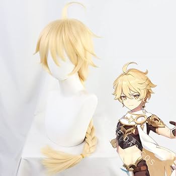 Amazon.co.jp: 原神 旅人 男主人公 空 コスプレウィッグ : ホビー